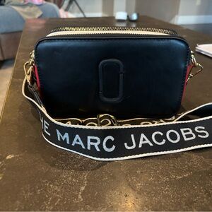 Marc Jacobs Black Crossbody Bag with Red Accents